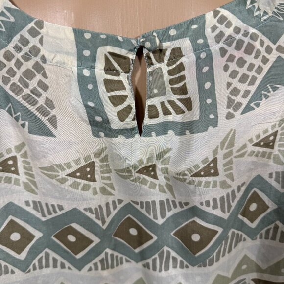 VINTAGE 80's STUNT COLLECTIONS Artsy Silk Blouse Top Women's Size M - Picture 5 of 8